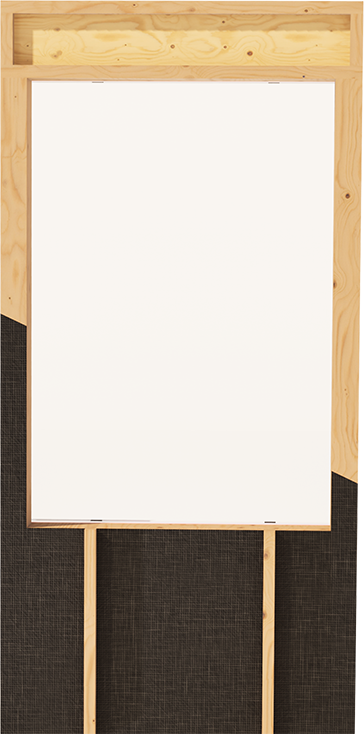 Middle wall panel with window opening